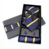 Dárková sada – kravata, žlutý proužek