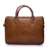 Pánská elegantní kožená taška – Edynburg, hnědá