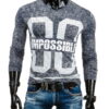 Pánské tričko s dlouhým rukávem – Impossible, grafitové